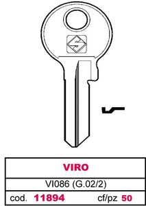 Llave de latón Vi086 (g.Vac 2) Viro - Product Image 1