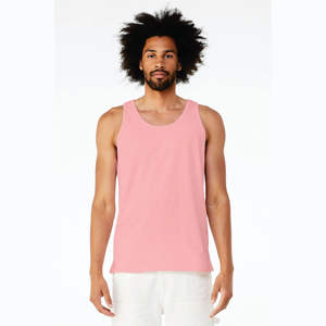 ด้าน Seamed ขายปลีกพอดี100% Airlume หวีและแหวนปั่นฝ้าย32เดี่ยว4.2ออนซ์สีชมพู Unisex ถังเจอร์ซีย์ - Product Image 1