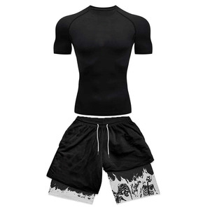 Conjunto de Shorts de MMA Personalizados para Hombre, Spandex/Nailon, Compresión, Rashguard, para Boxeo, Jiu Jitsu, Grappling, con Logotipo Frontal, para Adultos, Artes Marciales - Product Image 5