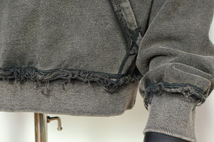 Sweat-shirts tendance 2026, vente en gros OEM, vintage, pour hommes, en polaire, écologiques, avec broderie appliquée, lavage à l'acide, lourds, délavés - Product Image 2