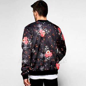 เสื้อแจ็กเก็ตบอมเบอร์สำหรับผู้ชายเสื้อแจ็กเก็ตบอมเบอร์พิมพ์ลายตามสั่ง - Product Image 4
