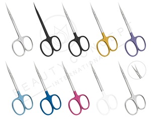 Ciseaux à cuticules extra-affûtés en acier inoxydable pour manucure russe, à ressort, à lame courbée, pour droitiers, pour nail art - Product Image 3