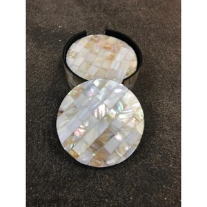 Bandejas de servicio de nácar Premium de alta calidad SCI con juego de posavasos para hoteles y restaurantes de Star Crafts India - Product Image 4