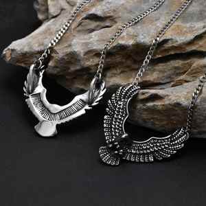 Collar con Colgante de Águila Estilo Punk Vintage, Moderno y a la Moda, Chapado en Oro sobre Plata de Ley 925, Estilo Hip Hop, Joyería para Hombre - Product Image 1