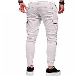 กางเกงจ็อกเกอร์เข้ารูปแฟชั่นสำหรับผู้ชายกางเกงวอร์มออกกำลังกายผ้าฝ้ายออกแบบได้ตามต้องการ - Product Image 6