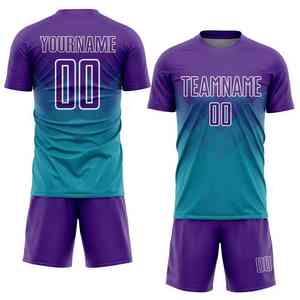 100% maillot de football en polyester maillot de football uniforme meilleure équipe d'entraînement Kits de football uniforme de football léger de haute marque - Product Image 1
