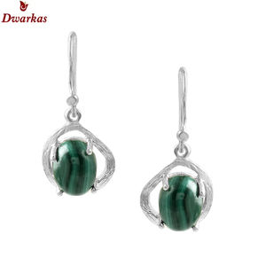 Ensembles de bijoux pour femmes design de luxe en argent sterling pierre de malachite naturelle boucle d'oreille pendentif collier - Product Image 2