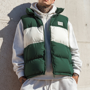 Gilet matelassé sans manches pour homme, vêtement de mode, gilet matelassé pour homme, streetwear, gilet matelassé à fermeture éclair pour homme, hiver - Product Image 2