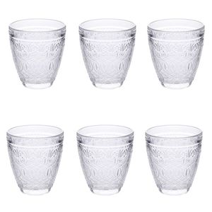 Set di 6 Bicchieri da Acqua in Vetro da 330ml, Nuovo Design Marrakech, Bicchieri Premium per Bevande - Product Image 1