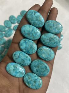 อัญมณีทรงหลังเบี้ยทองแดงสีฟ้าธรรมชาติรูปทรงและขนาดต่างๆสำหรับทำเครื่องประดับอัญมณี - Product Image 4