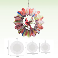 Exquise éolienne mandala aux couleurs kaléidoscopiques, en acier inoxydable durable, design Art Déco, diamètre 12 pouces, décoration intérieure et extérieure 50
