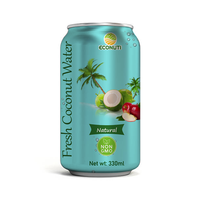 Eau de coco naturelle en vrac OEM 330 ml du Vietnam 2024, saveur pomme verte avec pulpe, mangue et orange, emballage en bouteille