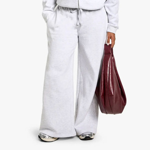 Wholesale Rate Solid Color Zipper Top and Elastic Waist Pants / Factory Price Casual Streetwear <b>Women</b> Two Piece Tracksuit 2026 - Product Image 2