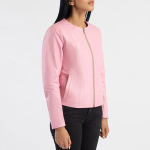 Chaqueta de cuero ligera para mujer con nuevo aspecto de diseño único, chaquetas de cuero con cremallera de manga larga para mujer - Product Image 2