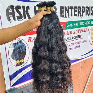 ผมหยักศกแบบเรมี่ผมคน100% ผมชาวอินเดียบริสุทธิ์ผมเรมี่ช่อเดียวทอผมบริสุทธิ์สีดำ - Product Image 1