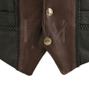 Chaleco de cuero genuino 100% para hombre, capa superior, múltiples bolsillos, chaleco de cuero delgado de talla grande con etiquetas privadas - Product Image 5