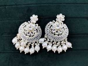 ต่างหูห้อยไข่มุกหินเงาลูกปัดสไตล์ดั้งเดิมสำหรับผู้หญิงเครื่องประดับแฟชั่นโลหะผสมสังกะสีดีไซน์สวยงามขายส่ง - Product Image 3