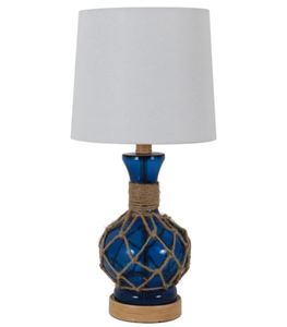 Cane Table Lamp Customized Design Farmhouse Style Rattan <b>Shade</b> Desk Lamp with Creative Weave and Warm White <b>Light</b> - Product Image 1