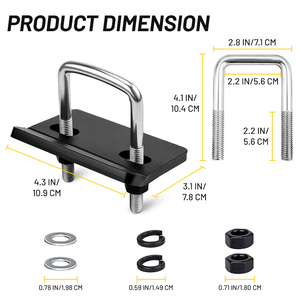 ตัวรัดและตัวกันโคลงสำหรับลากจูงรถยนต์ Vypart Heavy Duty ใช้ได้กับหัวลากจูงขนาด 1.25 และ 2 นิ้ว - Product Image 3