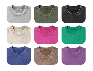 Fabricant de t-shirts vierges délavés à l'acide Broderie personnalisée Impression Logo Oeuvre personnalisée Lavage à l'acide T-shirts délavés à l'acide personnalisés - Product Image 5