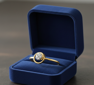 Bague de fiançailles en or de luxe avec cluster de diamants naturels pour femmes - Cadeau de bijoux fins - Product Image 3