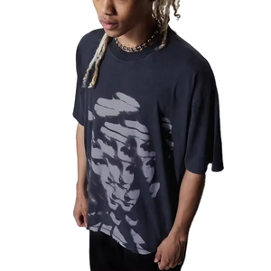 T-shirt homme sérigraphié en jersey de coton de qualité supérieure Conception personnalisée OEM Col rond à manches courtes T-shirt uni décontracté Tissu doux et respirant - Product Image 2