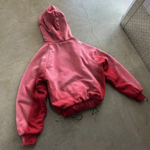 Custom Heavyweight Plain Hoodie 500 Gsm Thick Sun Fade Hoodie for Women Sunfaded <b>Zip</b> up Hoodie - Product Image 2