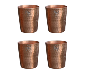 Ensemble de verres à eau martelés de taille personnalisée Oretrove Tasse à boire polie en cuivre pur Fête du vin Cadeau de 4 pièces - Product Image 5