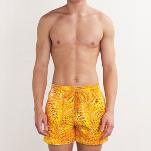 Best Quality Men's <b>Botanical</b> <b>Print</b> Shorts Relaxed Fit Elastic Waist Lightweight Vacation Bottoms Custom Colors Sizes Manufacture - Product Image 2