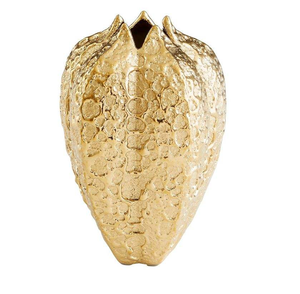 Florero de Metal Dorado de Alta Calidad, Variedad Exclusiva para Decoración de Mesa Real, Forma Irregular para Uso Doméstico - Product Image 6