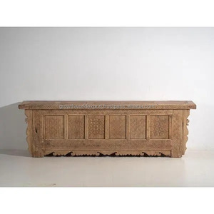 Nueva sala de estar, muebles naturales antiguos, mueble de TV tallado antiguo de madera recuperada rústica Vintage - Product Image 3