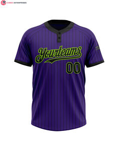 PURE Custom Softball Jersey Sublimación Dos botones Uniforme de béisbol Mujeres Softball Jersey League Pinstripe Softball Wear - Product Image 4