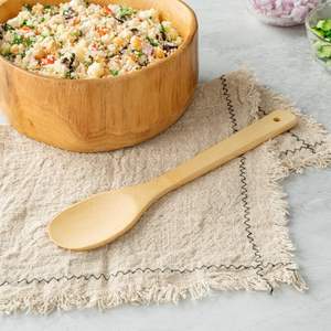 Cuchara de espátula de bambú de alta calidad de tamaño pequeño más vendida para utensilios de restaurante Catering Banquetes Casas Buffets en Vietnam - Product Image 5