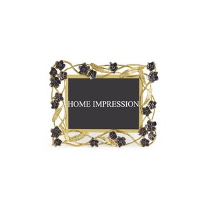 <b>Gold</b> Plated Heavy Duty Metal Unique Designer Stand For Rectangle Shape Metal Photo <b>Frame</b> Table Centerpiece & Decoration Supplies - Product Image 2