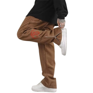 กางเกงกีฬาผู้ชายผ้าฝ้ายน้ำหนักเบาเอวกลางเอวป้องกันรอยยับเป็นมิตรกับสิ่งแวดล้อม - Product Image 4