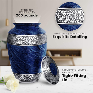 <b>Large</b> Adult Cremation Urn for Human Ashes Memorial Funeral Burial <b>Jar</b> Wholesale New Design Export India - Product Image 2
