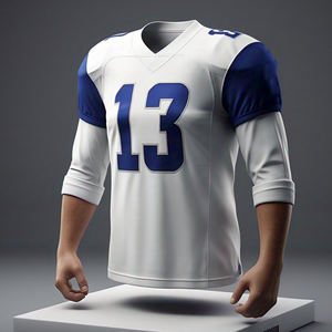 Maillot de football à col en V pour hommes Sublimation OEM Tops T-shirts à manches longues de football personnalisés avec sublimation OEM Saison Hiver - Product Image 1