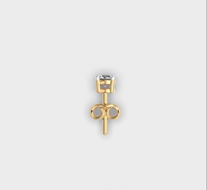 Pendientes de Diamantes Redondos Cultivados en Laboratorio con Certificación IGI, Oro Amarillo/Blanco/Rosa de 14K, Pendientes Solitarios de Diamantes - Product Image 4