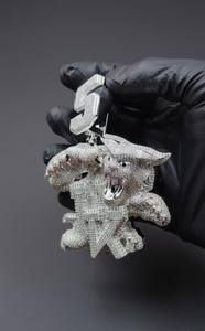 Colgante de Dragón con Número 5, Moissanita, Criatura de Fantasía, Estilo Hip Hop, con Plata de Ley 925, Joyería Fina, Colgantes y Dijes - Product Image 5