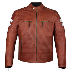 Chaqueta de Motociclista de Invierno para Hombre, Hecha a Medida, de Piel de Vaca, Estilo Urbano, Transpirable, Impermeable, Cuello Redondo, Diseño Personalizado - Product Image 2