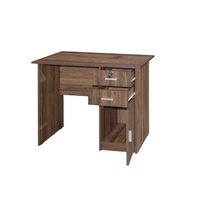 Bureau debout moderne Essence T304 en panneau de particules MDF avec tiroirs et compartiment de rangement verrouillable pour bureau à domicile et salle à manger
