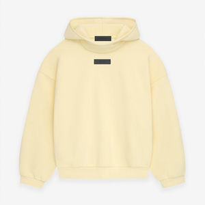 Sweat à capuche épais et épais avec logo personnalisé pour hommes Pull-over vierge de haute qualité en coton Sweat à capuche unisexe avec logo de petite étiquette - Product Image 2