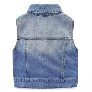 เสื้อกั๊กแขนกุดสำหรับผู้ชายเสื้อกั๊กยีนส์แบบมีฮู้ดสีดำ - Product Image 2