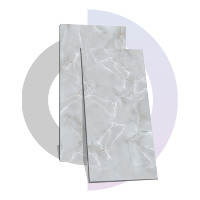 Superficie de porcelana brillante Beige de 600x1200mm de alta calidad, baldosas de cerámica de 9mm de espesor Premium para villas modernas, Blanco nublado