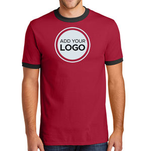 Rouge/Noir Unisexe Coton Ringer T-Shirts Texte Personnalisé Hipster Hip Hop T-Shirt Personnalisé pour Hommes Style Sportif - Product Image 2