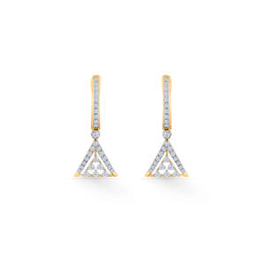 Pendientes de Moda para Mujer - Triada Urbana con Oro y Diamantes - Product Image 3