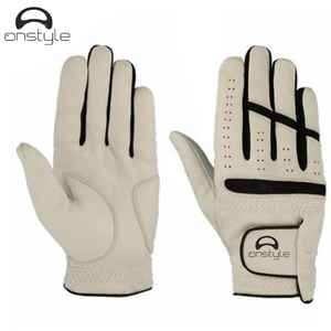 All Weather Left Hand Golf Gloves Men Women Soft Sheep Cabretta Leather Strong Stitching <b>Velcro</b> Closure Breathable Sports - Product Image 1