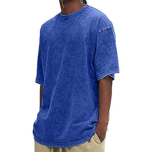 WholesaleCustom Casual Acid Wash T-Shirt Slim Fit Plain Tie and Dye Acid Wash100 % coton, T-shirt pour hommes, coupe ample, imprimé - Product Image 3