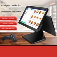 15/15.6 Inch I5-8250U Dual Screen Cash Retail Restaurant System Windows 10/11 WIFI Touch All-in-One POS Terminal