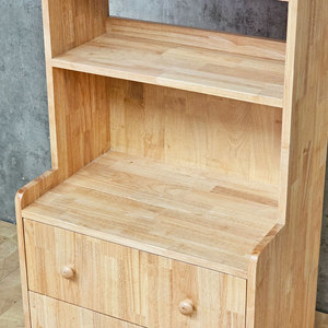 Vitrina de Lujo Escandinava 60x40x150cm de Madera de Caucho con Patas de Hierro KTB68139 - Product Image 5
